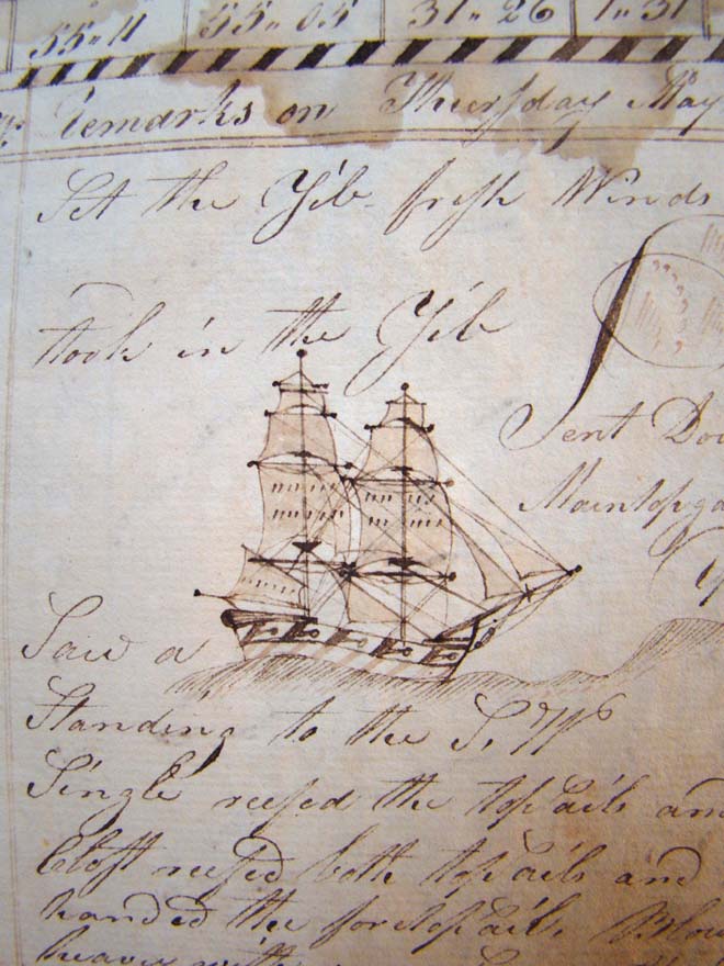 Seth Barlow's Journal made 'for his own amusement' aboard the 'Good Brig Nancy' covering a cruise from New York to Norway and on to Ireland March 26, 1810 to May 20, 1811. — image 2